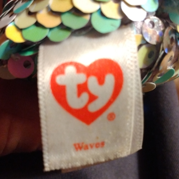 Ty Flippables Clip on Whimsy the Cat with Tush Tag Errors Waves - Picture 6 of 9